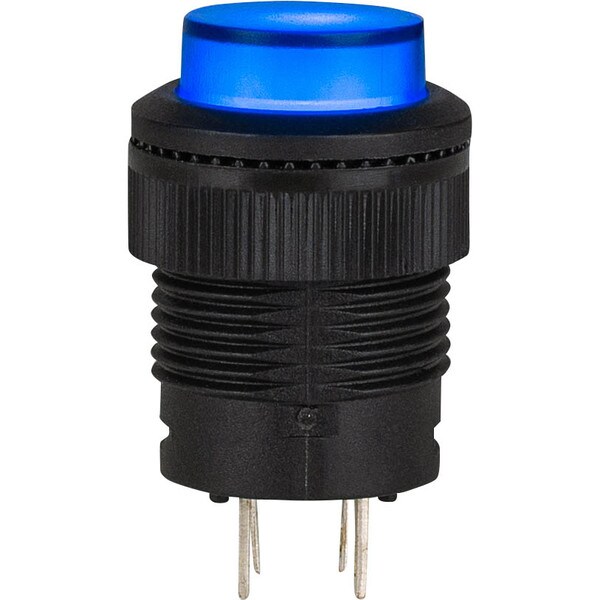 Main product image for SPST 3V Blue Illuminated Push Button NO Momentary Switch Rated 125V 3A 16mm060-123
